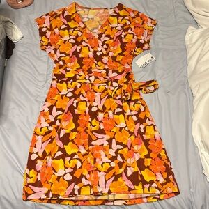 Nine West Faux Wrap Dress